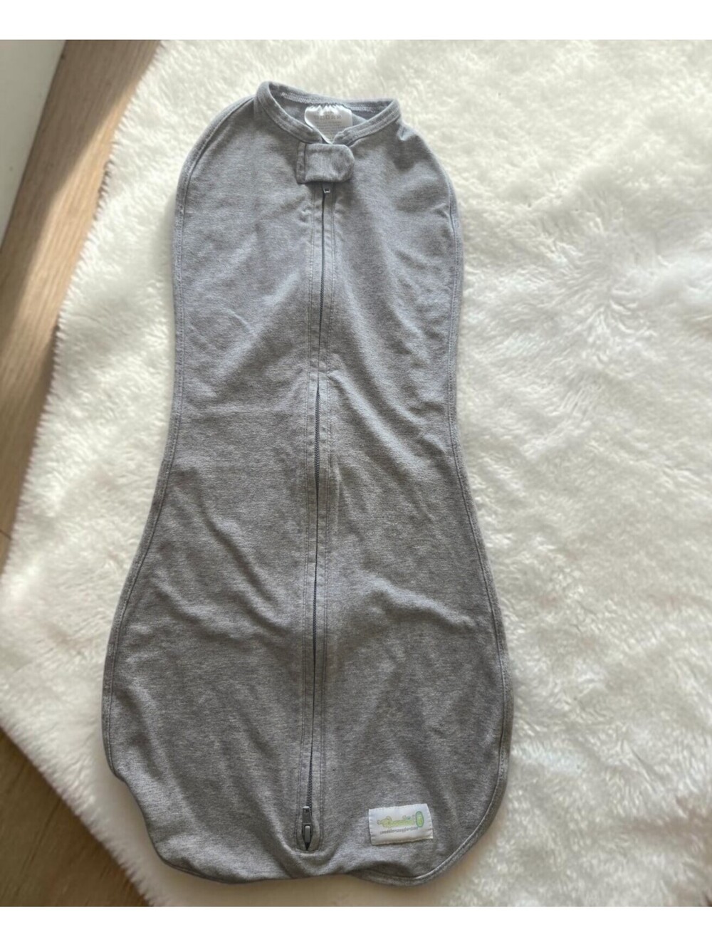 Woombie Zip-Up Stretch Baby Sleep Sack Grey